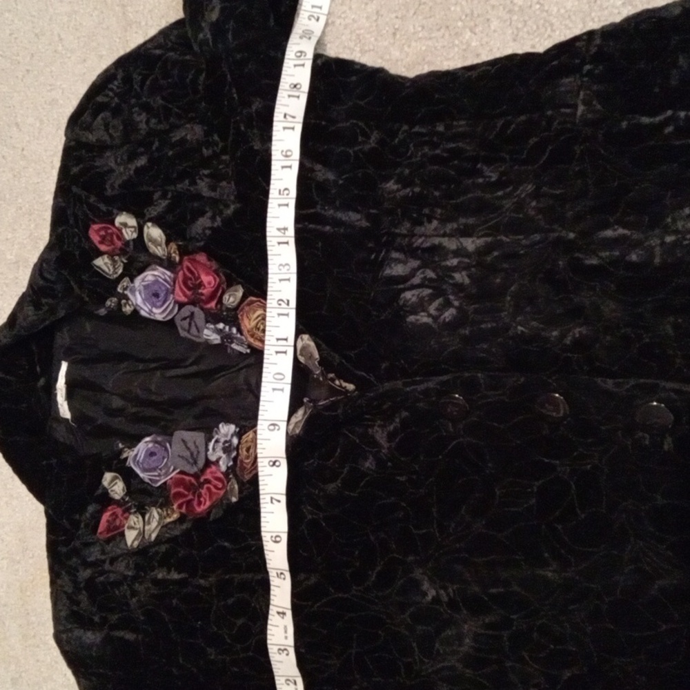 VINTAGE Katharyn Dianos Velvet Coat M - Picture 10 of 12